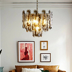 Люстра из круглых стеклянных элементов Vienna варинант исполнения - 4 | Loft Concept в Перми