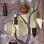 Обои ручная роспись Willow & Waves Original colourway on Edo painted Xuan paper with antiquing варинант исполнения - 1 | Loft Concept в Перми