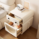 Тумбочка прикроватная с ящиком и стеклянной дверцей Робот Robot Bedside варинант исполнения - 1 | Loft Concept в Перми