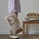 Чехол на подушку с вышивкой в виде геометрических узоров Beige Calista Rect варинант исполнения - 5 | Loft Concept в Перми