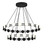 Люстра двухъярусная с круглыми светодиодными источниками света Maxine Light варинант исполнения - 4 | Loft Concept в Перми