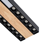 Потолочный светильник черный GAVIN WOOD 1 варинант исполнения - 2 | Loft Concept в Перми