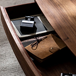 Кофейный стол овальный из дерева с 2-мя ящиками Coffee Walnut Table варинант исполнения - 8 | Loft Concept в Перми