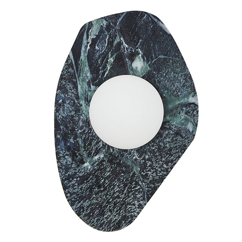 Бра с каменным основанием и плафоном из стекла Amazon Green Shaw Marble Lighting Зеленый Бра с каменным основанием и плафоном из стекла Amazon Green Shaw Marble Lighting Зеленый в Перми | Loft Concept