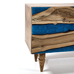 Стильный Буфет лофт 4 двери Cabinet Crimson River фасад эпоксидная смола  варинант исполнения - 3 | Loft Concept в Перми