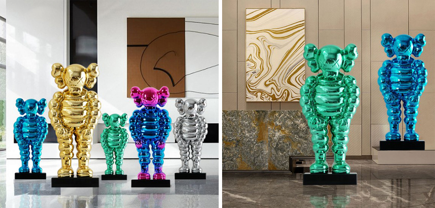 Статуэтка KAWS Bowed Down Blue on stand Статуэтка KAWS Bowed Down Blue on stand - Loft-Concept в Перми