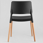 Пластиковый стул на ножках из массива бука Ferret Black 4 шт варинант исполнения - 3 | Loft Concept в Перми