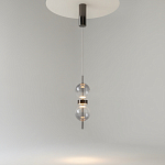 Подвесной светильник с плафоном из стекла с зеркальным градиентом Double Moon варинант исполнения - 3 | Loft Concept в Перми