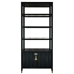 Стеллаж со стеклянными полками Elsa Dreams Black варинант исполнения - 7 | Loft Concept в Перми