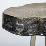 Металлический столик со столешницей в виде слеба Slabby варинант исполнения - 3 | Loft Concept в Перми