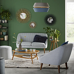 Кресло с черно-белым принтом Pauley Black White Armchair варинант исполнения - 5 | Loft Concept в Перми