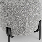 Пуф в ткани букле серого цвета Pikelet варинант исполнения - 4 | Loft Concept в Перми