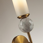 Бра с цилиндрическим матовым плафоном и шаром из камня на металлическом основании Orb Essence варинант исполнения - 6 | Loft Concept в Перми