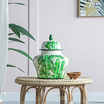 Ваза с зелёными листьями и крышкой Vase Green Leaves варинант исполнения - 5 | Loft Concept в Перми