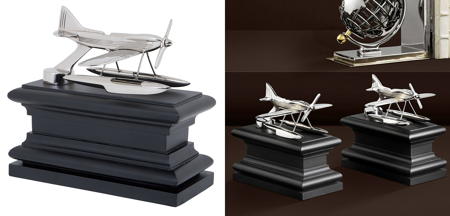 Держатель для книг Eichholtz Bookend Hydroplane set of 2 Nickel Держатель для книг Eichholtz Bookend Hydroplane set of 2 Nickel - Loft-Concept в Перми