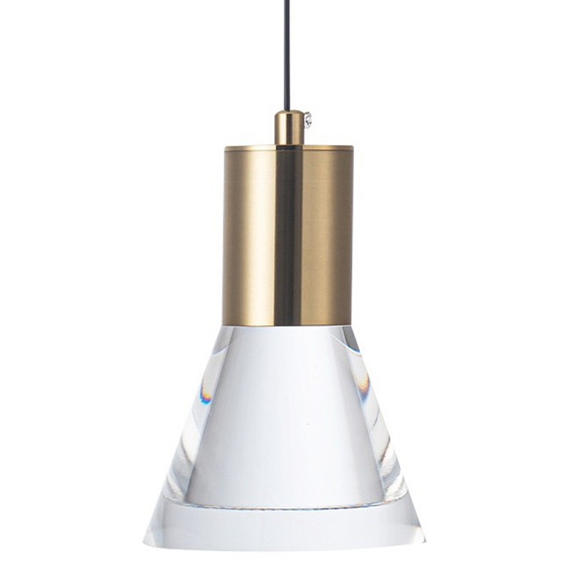 Подвесной светильник Mathieu Acrylic Metal Hanging Lamp Латунь Прозрачный Подвесной светильник Mathieu Acrylic Metal Hanging Lamp Латунь Прозрачный в Перми | Loft Concept