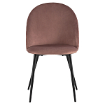 Мягкий стул в велюре пыльно-розового цвета Miruna Chair варинант исполнения - 2 | Loft Concept в Перми