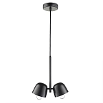 Подвесной светильник черный с 2-мя плафонами Pendant lamp Black варинант исполнения - 1 | Loft Concept в Перми