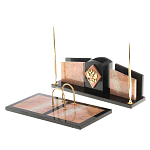 Настольный письменный набор из розового мрамора Marble Accessory варинант исполнения - 2 | Loft Concept в Перми