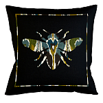 Подушка декоративная пчела сине-зелёный орнамент Ikat Pattern варинант исполнения - 1 | Loft Concept в Перми