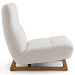 Кресло с обивкой букле Lino White  Boucle Armchair варинант исполнения - 3 | Loft Concept в Перми