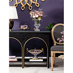 Чаша из прозрачного стекла на бронзовых ножках в виде стрекоз Eden Garden варинант исполнения - 5 | Loft Concept в Перми