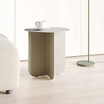 Cross журнальный столик серый из металла и кожи варинант исполнения - 1 | Loft Concept в Перми