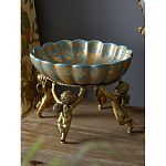 Чаша с орнаментом на бронзовых ножках в виде ангелов Eden Garden варинант исполнения - 5 | Loft Concept в Перми