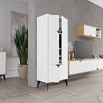 Комод белый с 4-мя дверцами на металлических ножках SPARK MULTIPURPOSE CABINET WHITE варинант исполнения - 8 | Loft Concept в Перми