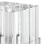Бра серебряное с фактурным прозрачным абажуром Optical Crystal варинант исполнения - 1 | Loft Concept в Перми