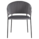 Стул в велюре серого цвета Horizon варинант исполнения - 2 | Loft Concept в Перми