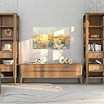 Витрина левая из массива дуба с 5-ю полками и 2-мя ящиками Tasteful Furniture варинант исполнения - 2 | Loft Concept в Перми