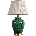 Настольная лампа с абажуром Beige Green Malachite Lampshade варинант исполнения - 2 | Loft Concept в Перми