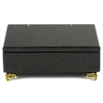 Шкатулка из натурального камня змеевик чёрного цвета Stone Casket варинант исполнения - 2 | Loft Concept в Перми