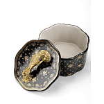 Шкатулка черного цвета с крышкой с фигуркой льва Eden Garden варинант исполнения - 4 | Loft Concept в Перми