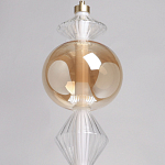 Подвесной светильник с вертикальной композицией из прозрачных и янтарных стеклянных шаров и ромбов Gabriel Scott Luna варинант исполнения - 16 | Loft Concept в Перми