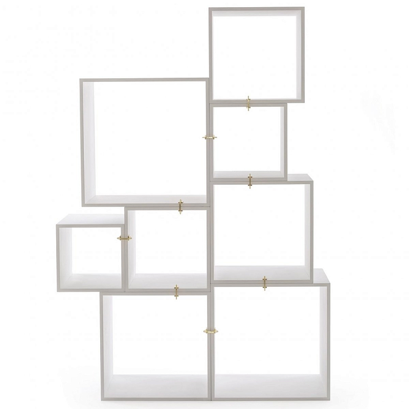 Стеллаж Seletti Assemblage White Белый Золотой в Перми | Loft Concept 