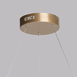 Люстра подвесная круглая золотого цвета с белыми изогнутыми световыми линиями Luke Lampco Tracer Lamp варинант исполнения - 11 | Loft Concept в Перми