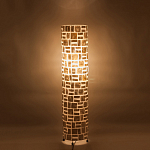 Торшер из перламутра на металлическом каркасе Indonesian Cylinder 2 варинант исполнения - 2 | Loft Concept в Перми