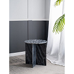Столик кофейный с столешницей из черного мрамора Compact Black Marble Table варинант исполнения - 6 | Loft Concept в Перми