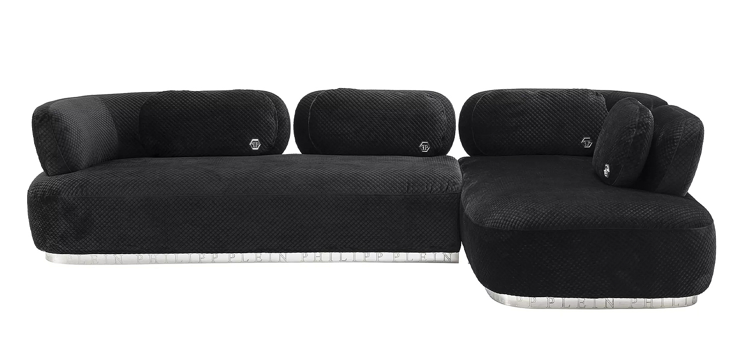 Диван Philipp Plein Sofa Signature Lounge Чёрный Диван Philipp Plein Sofa Signature Lounge Чёрный - Loft-Concept в Перми