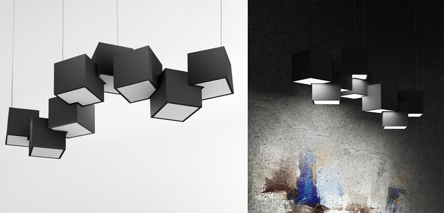 Дизайнерский светодиодный светильник Черный Eight Squares Lamp Дизайнерский светодиодный светильник Черный Eight Squares Lamp - Loft-Concept в Перми
