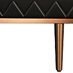 Комод черный округлой формы с рельефным фасадом Black Cut варинант исполнения - 7 | Loft Concept в Перми