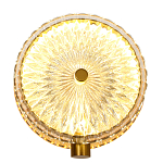 Бра с плафоном из рельефного стекла Peony Glass Bronze  варинант исполнения - 1 | Loft Concept в Перми