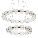 Светодиодная двухъярусная кольцевая люстра Crystal Globule Chandelier варинант исполнения - 1 | Loft Concept в Перми