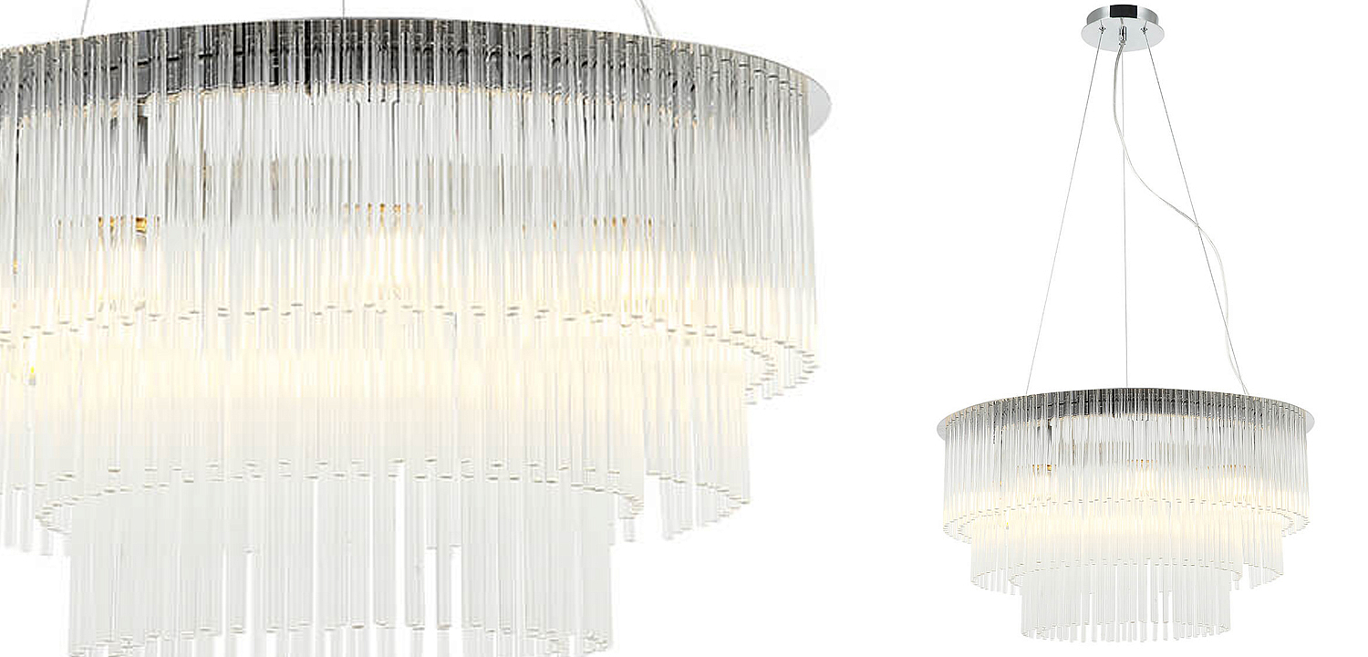 Люстра Harrison Chandelier chrome 9 lamp Люстра Harrison Chandelier chrome 9 lamp - Loft-Concept в Перми