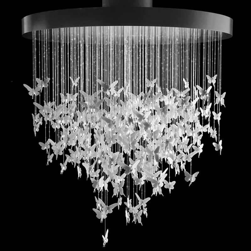 Люстра Night Fairy Chandelier Белый Черный в Перми | Loft Concept 