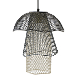 Подвесной светильник Black Grey Mesh Tube Lampshade Hanging Lamp варинант исполнения - 1 | Loft Concept в Перми