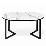 Стол обеденный раздвижной со столешницей белый мрамор Magali варинант исполнения - 4 | Loft Concept в Перми