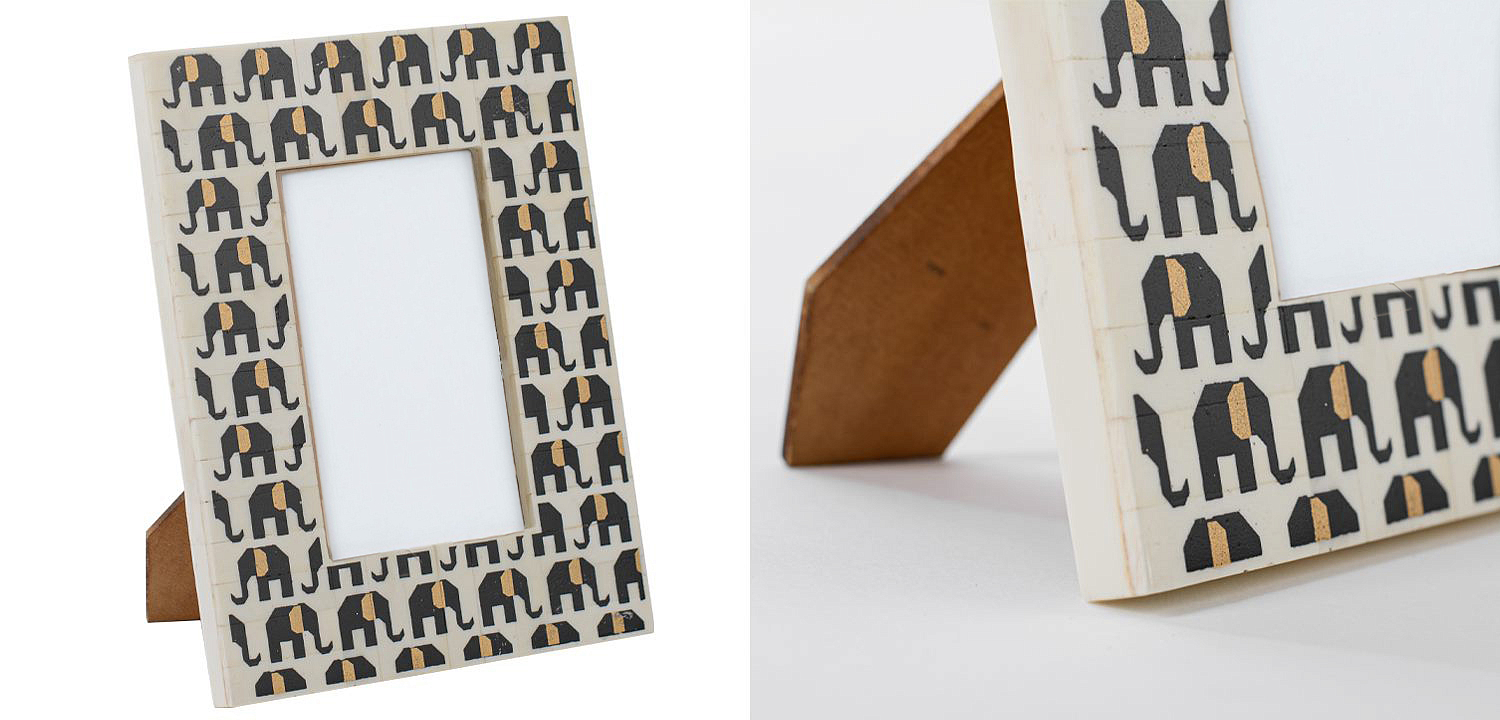 Фоторамка кость Indian Elephants Bone Inlay photo frame Фоторамка кость Indian Elephants Bone Inlay photo frame - Loft-Concept в Перми